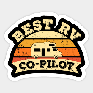 Best RV Co-Pilot Camping Camper Caravan Motorhome Sticker